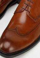 Pantofi bărbătești din piele cu cusături, maro, 94-M-514-1-44, Fotografie 7