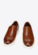 Pantofi bărbătești slip-on din piele netedă, maro, 94-M-507-1-42, Fotografie 2