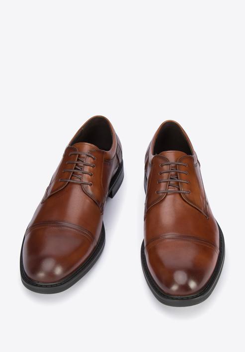 Pantofi bărbați Derby clasic din piele, maro, 95-M-503-1-40, Fotografie 2