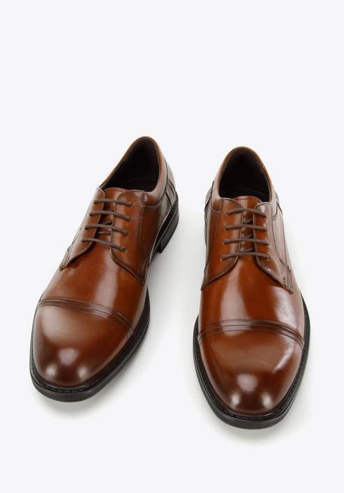 Pantofi bărbați Derby clasic din piele, maro, 96-M-505-3-41, Fotografie 3
