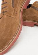 Pantofi bărbați din piele întoarsă cu talpă colorată, maro, 94-M-508-5-40, Fotografie 7