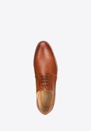 Pantofi bărbătești Derby din piele cu perforații fine, maro, 90-M-602-5-40, Fotografie 5