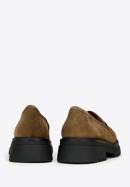 Pantofi cu platformă din piele de căprioară pentru femei, maro, 97-D-303-4-41, Fotografie 4