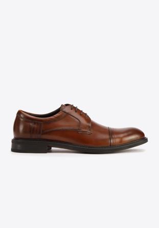 Pantofi derby clasici din piele pentru bărbați, maro, 93-M-526-4-43, Fotografie 1
