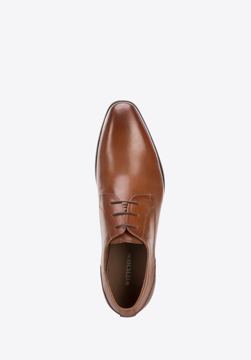 Pantofi derby clasici din piele pentru bărbați, maro, 94-M-518-1-45, Fotografie 4