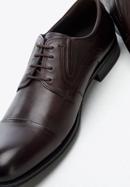 Pantofi derby de bărbați din piele cu elastice cusute, maro, 96-M-507-4-44, Fotografie 8