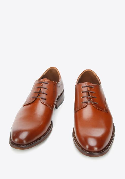 Pantofi din piele pentru costum, simpli, maro, 94-M-515-8-40, Fotografie 2