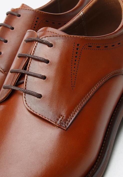 Pantofi din piele pentru costum, simpli, maro, 94-M-515-8-40, Fotografie 7
