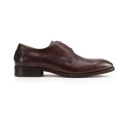 Pantofi din piele tip derby pentru costum, maro, 93-M-525-4-40, Fotografie 1