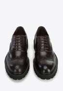 Pantofi oxford din piele pentru bărbați, maro, 97-M-515-4-40, Fotografie 3