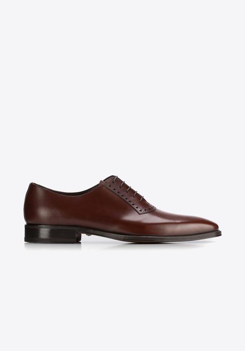 Papuci de tip Oxford din piele pentru bărbați cu vârful pătrat, maro, BM-B-587-5-44_5, Fotografie 2