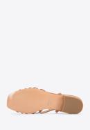 Sandale din piele pentru femei cu curele subțiri și nod, maro, 96-D-514-P-41, Fotografie 6