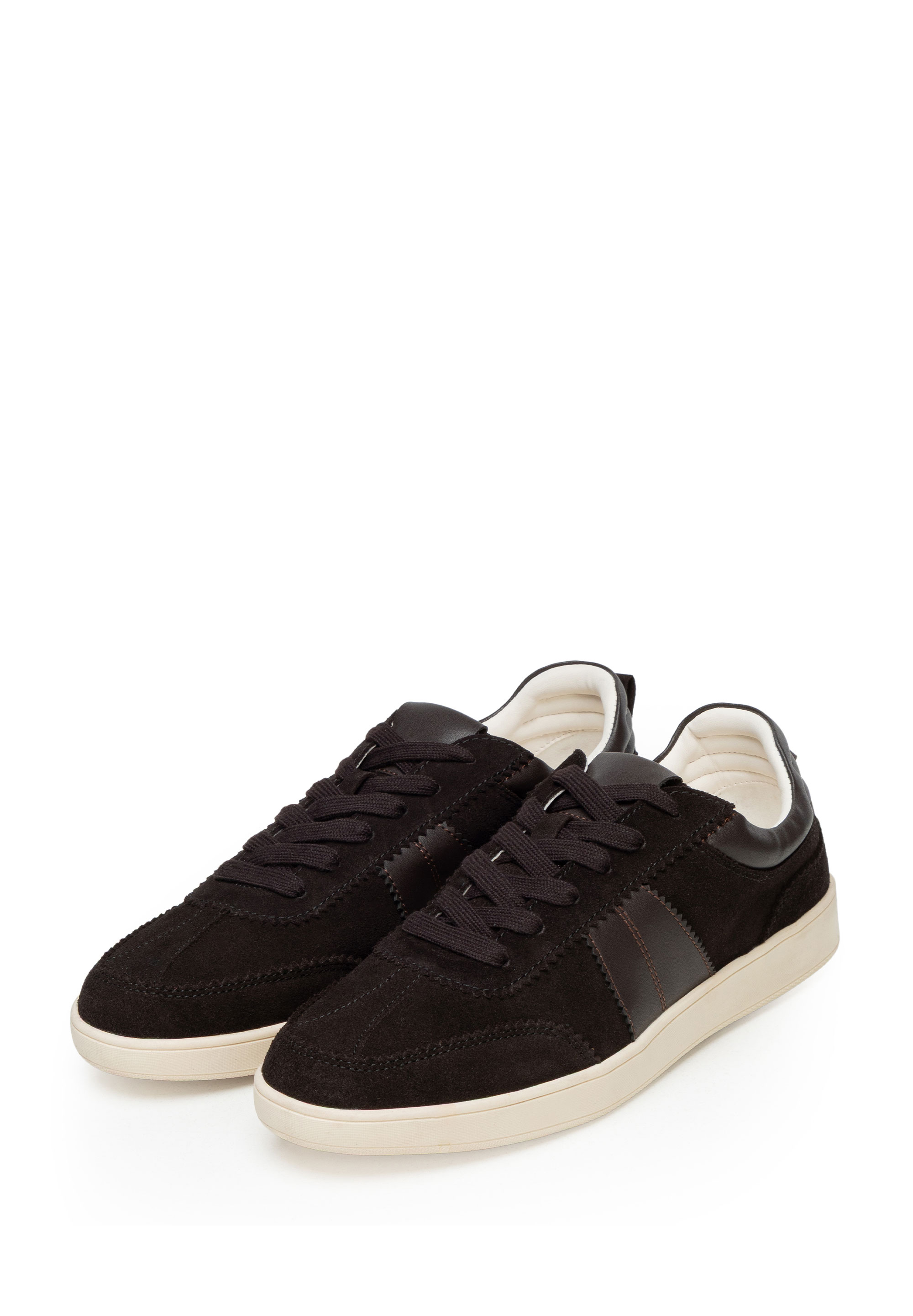 Teniși din piele întoarsă pentru femei, maro, 102-D-359-4-39, Fotografie 1