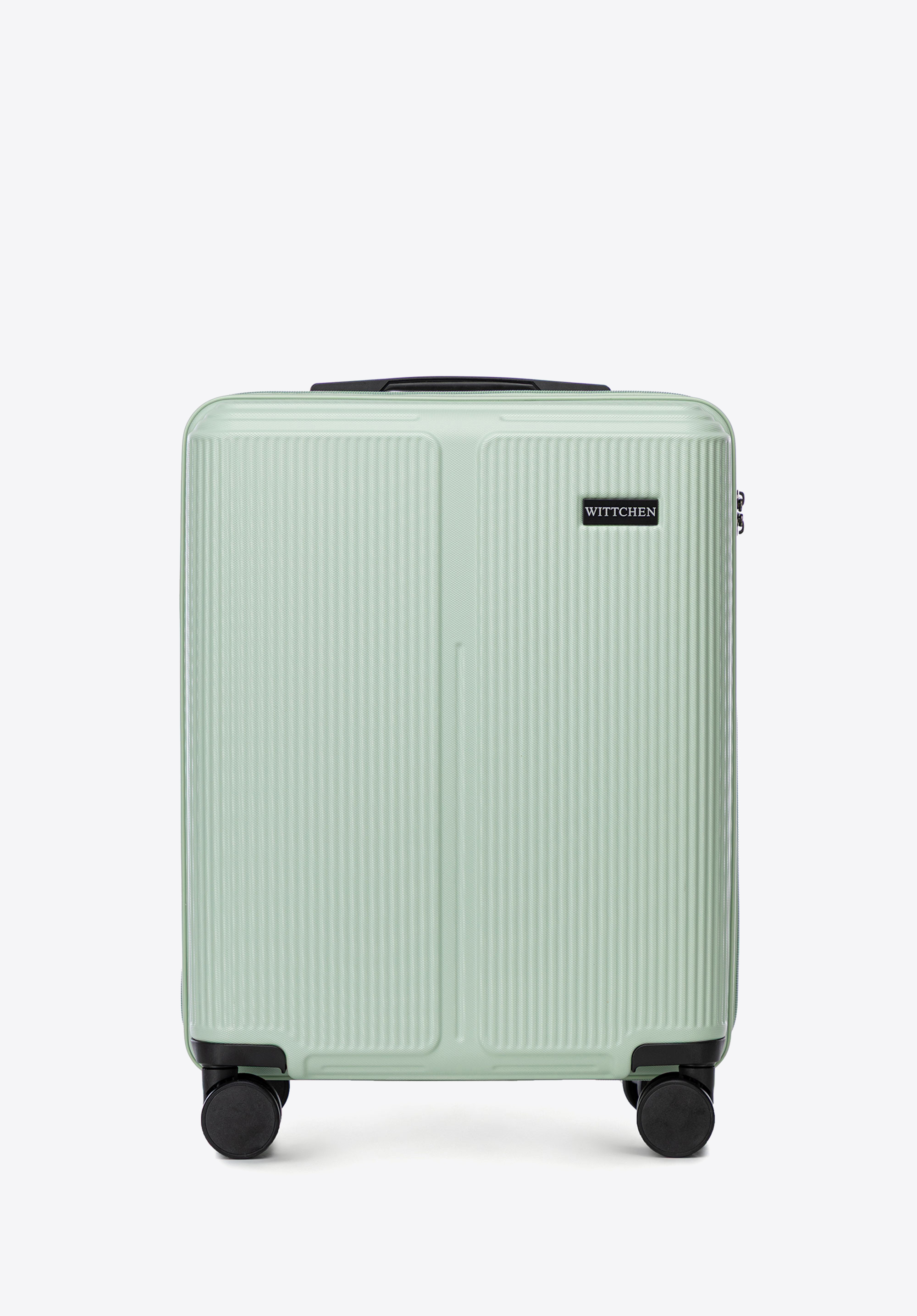 Malý kufr z ABS s jemnými pruhy, máta, 56-3A-601-80P, Obrázek 1