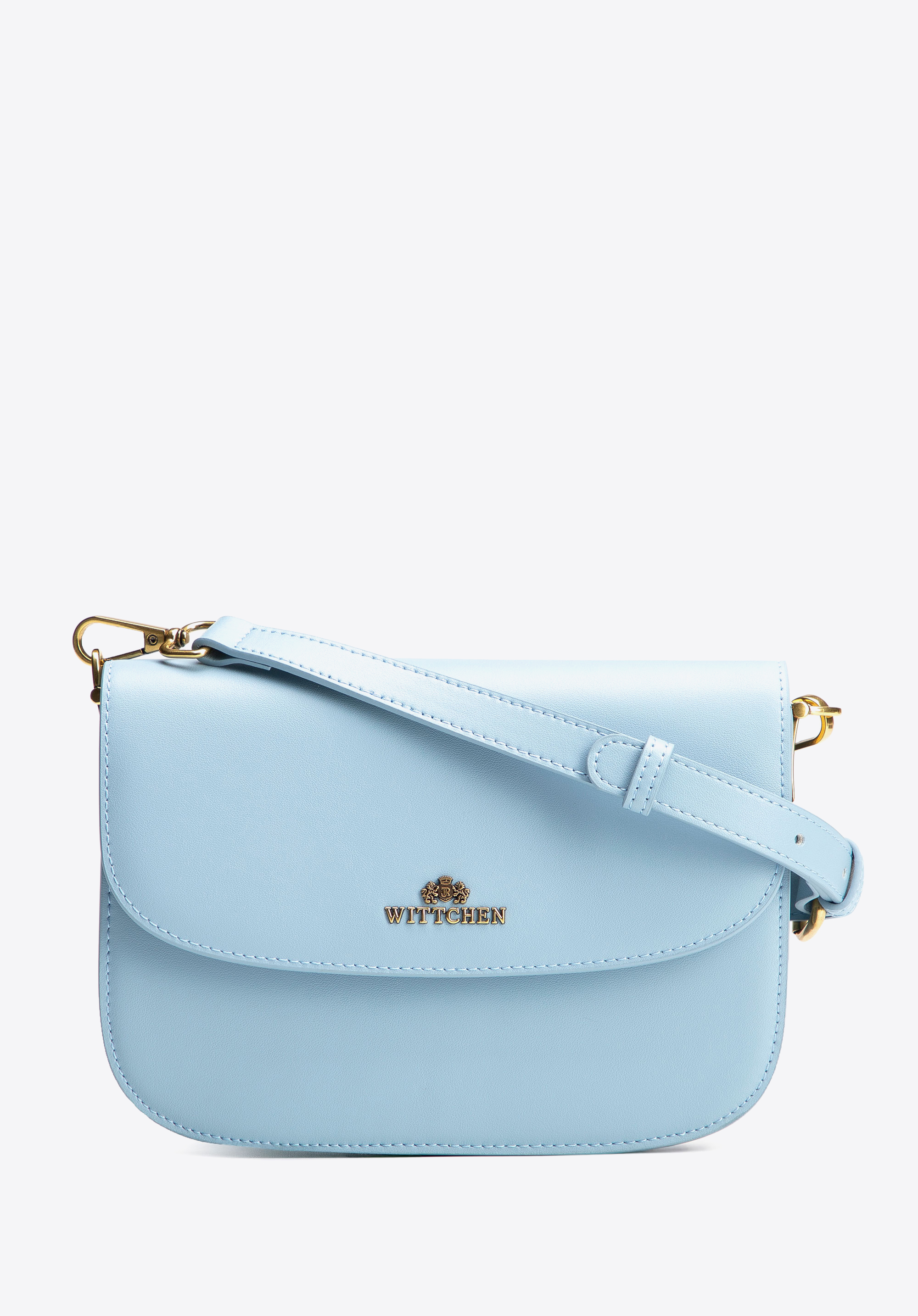 Dámská kožená crossbody kabelka, modrá, 100-4E-214-N, Obrázek 1