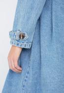 Dámský džínový kabát s páskem, modrá, 98-9X-901-7-M, Obrázek 7