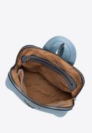 Dámský trapézový batoh z ekologické kůže s nýty, modrá, 98-4Y-605-1, Obrázek 3