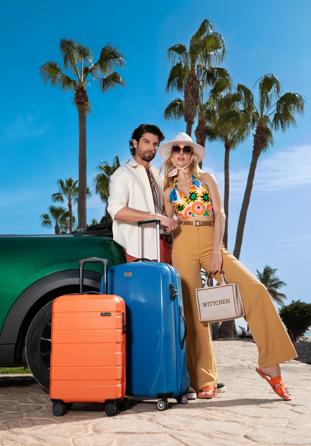 Velký cestovní kufr, modrá, 56-3P-573-95, Obrázek 1