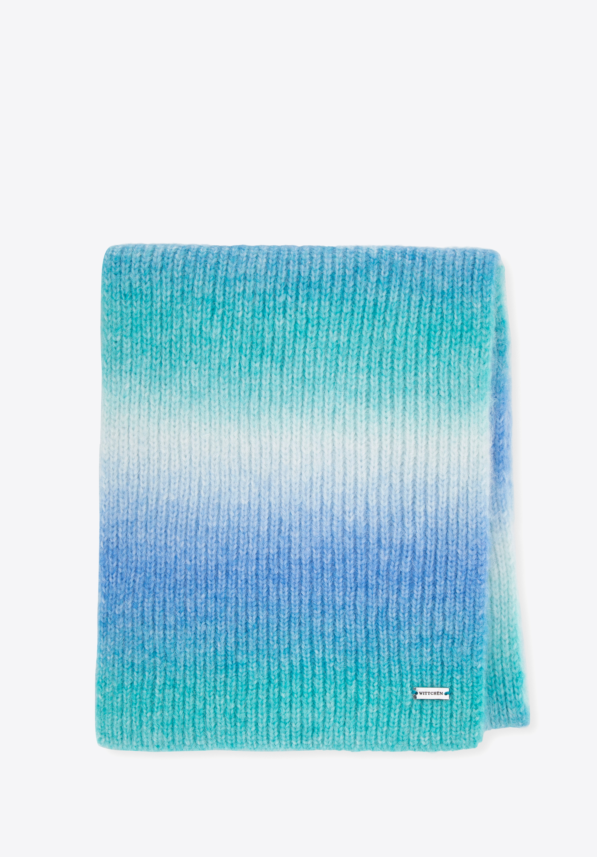 Dámská ombre šála, modro-bílá, 99-7F-206-X1, Obrázek 1