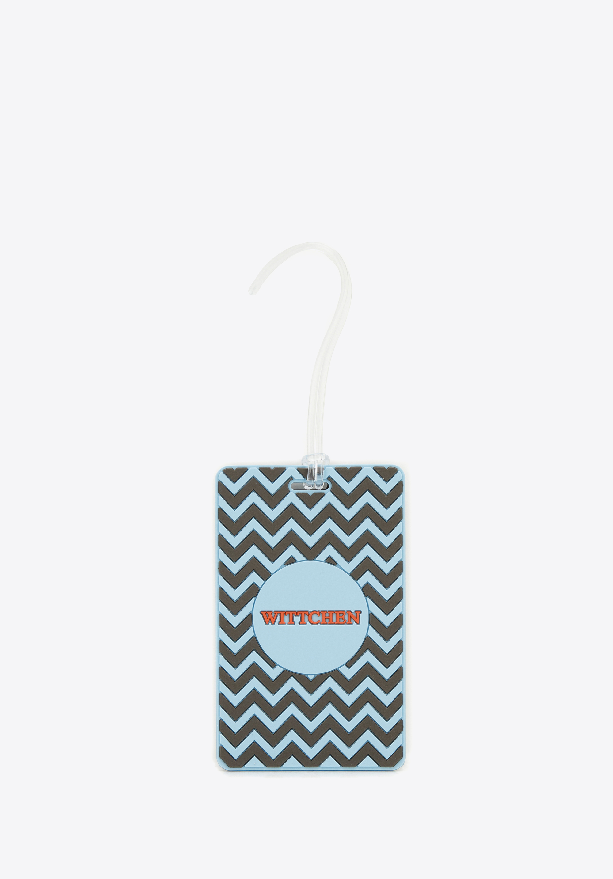 Geometric pattern luggage tag, modro-čierna, 56-30-018-X30, Obrázok 1