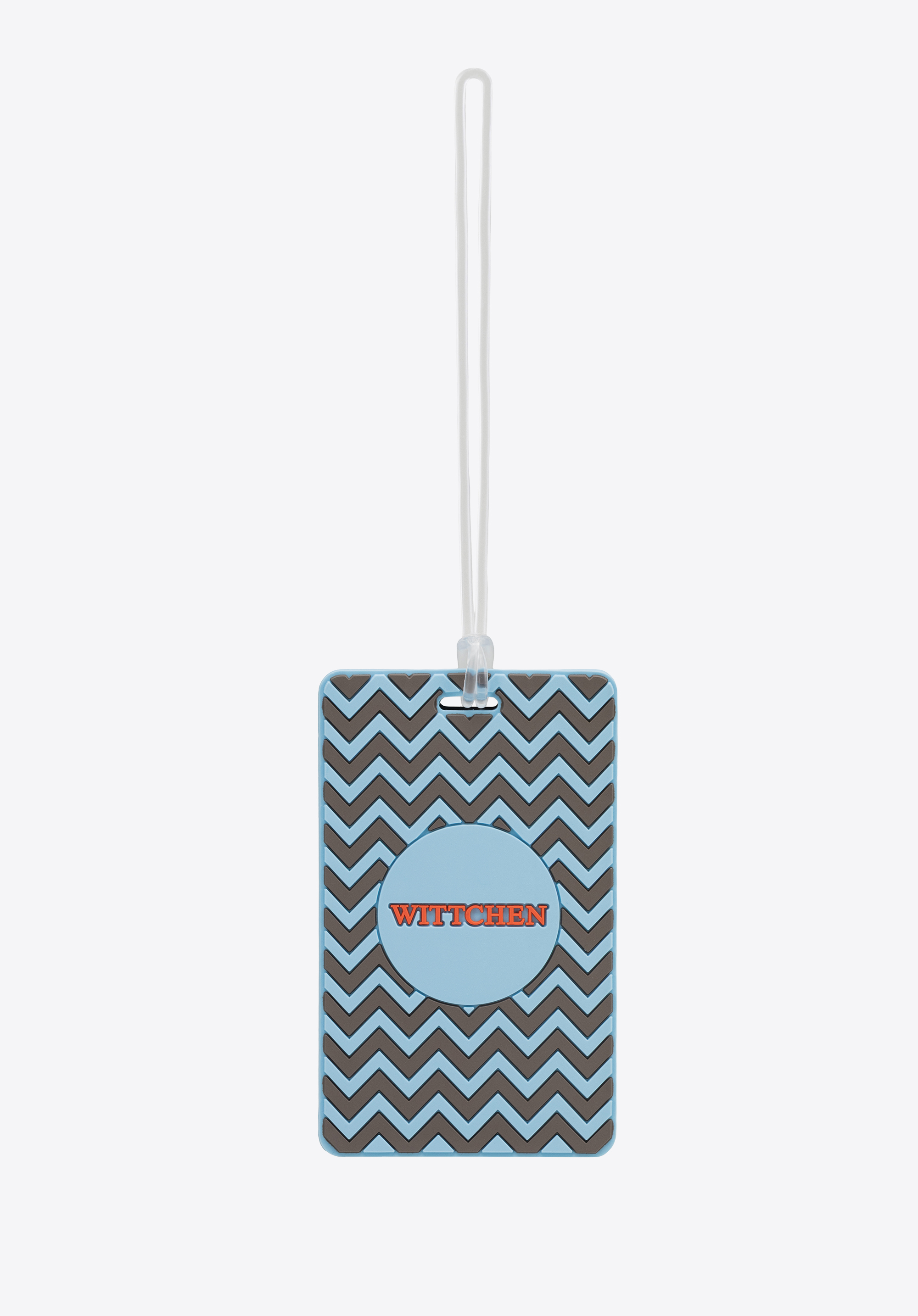 Geometric pattern luggage tag, modro-čierna, 56-30-018-X95, Obrázok 1