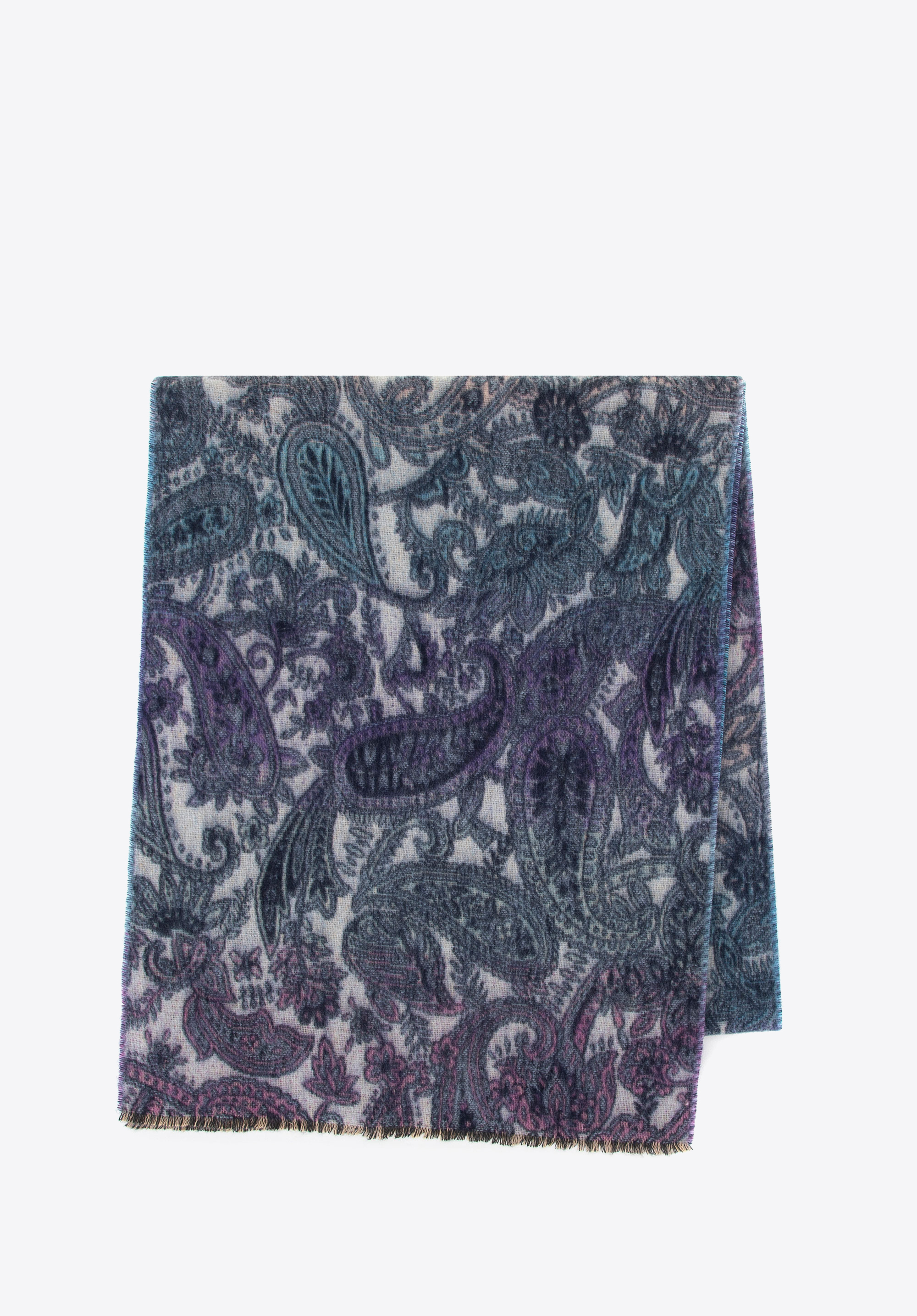 Dámsky paisley šál, modro-fialová, 100-7D-003-V, Obrázok 1