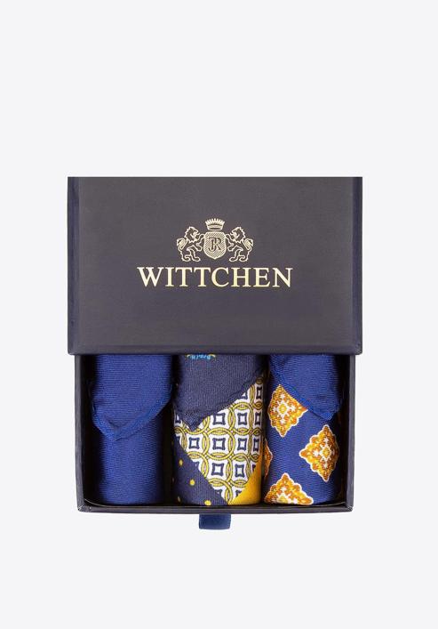 Sada tří hedvábných kapesníčků, modro-žlutá, 92-7Z-001-X1, Obrázek 4