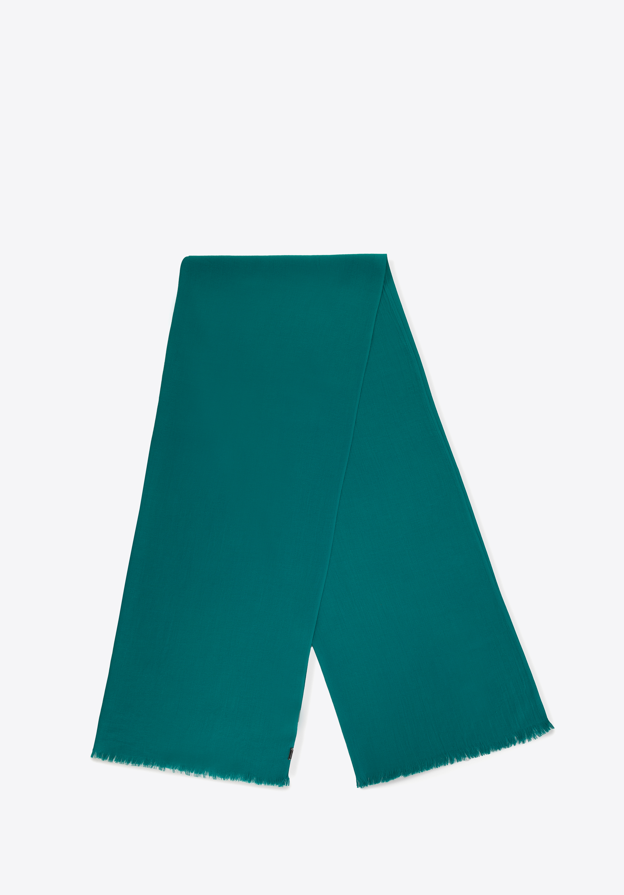 Dámsky elegantný šál s jemnými strapcami, morská, 98-7D-X10-X5, Obrázok 1