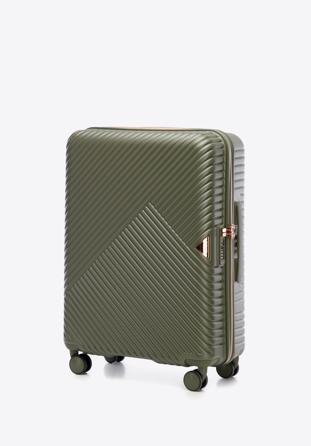 Un set de valize din policarbonat cu dungi