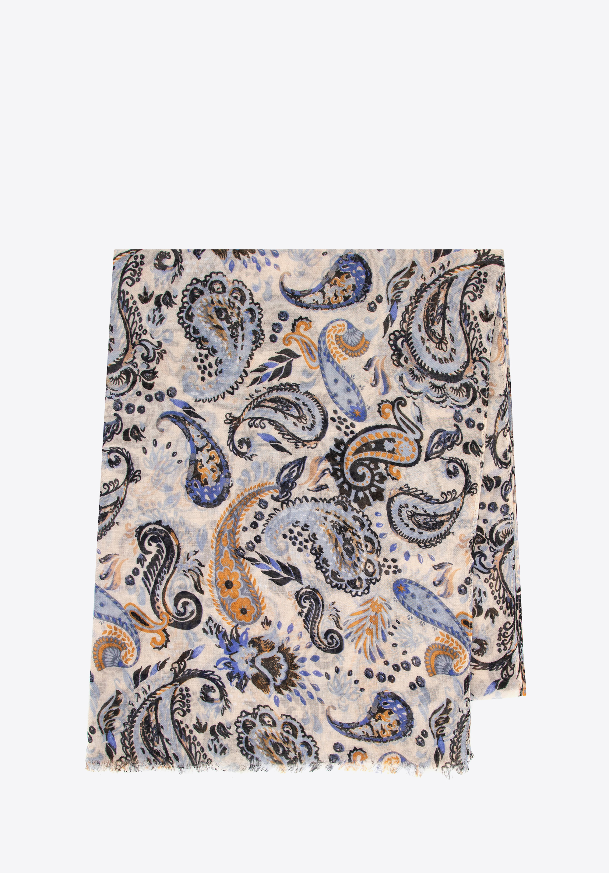 Eșarfă cu model paisley pentru femei, multicolor, 100-7D-00X-X11, Fotografie 1