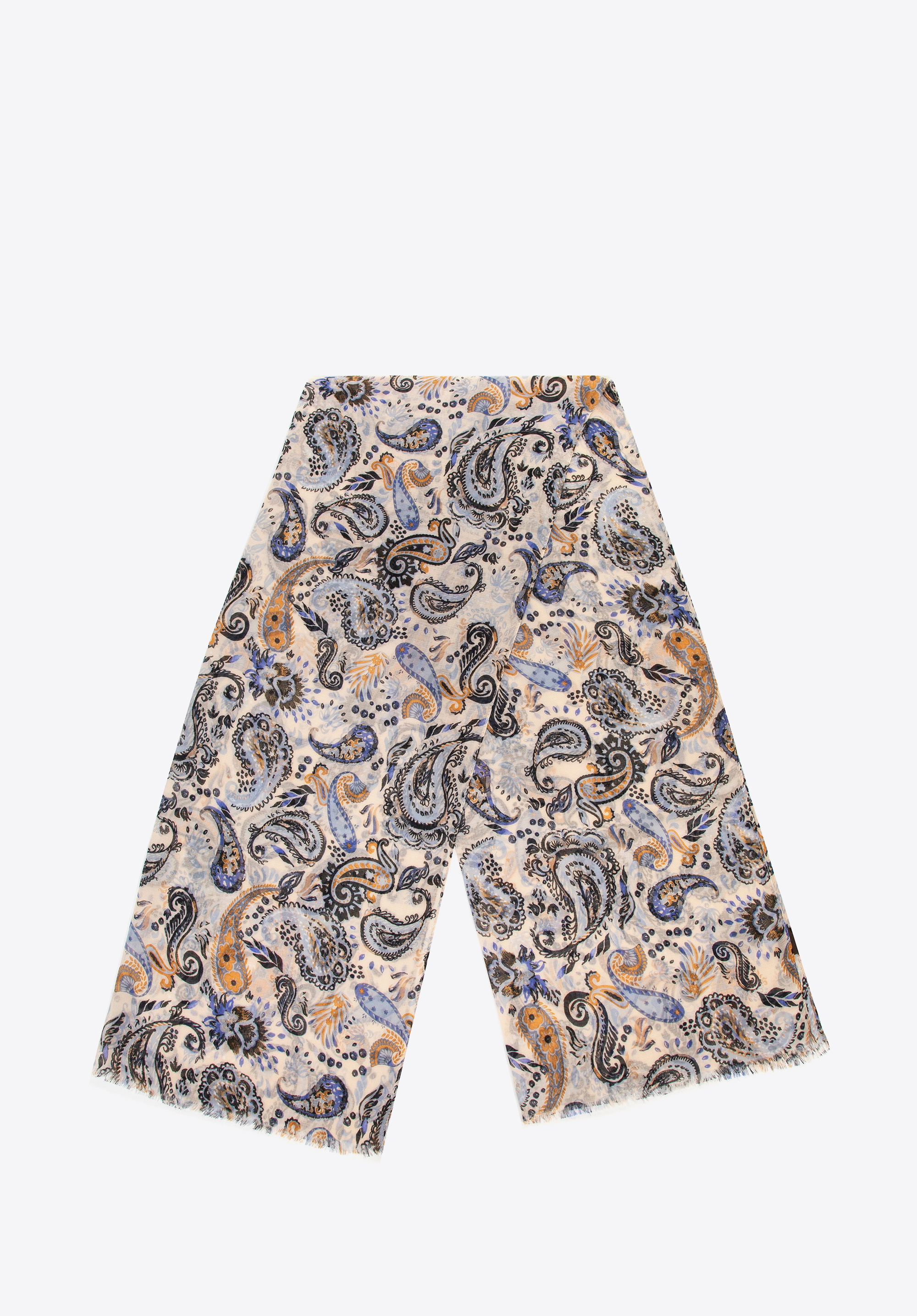 Eșarfă cu model paisley pentru femei, multicolor, 100-7D-00X-X11, Fotografie 1