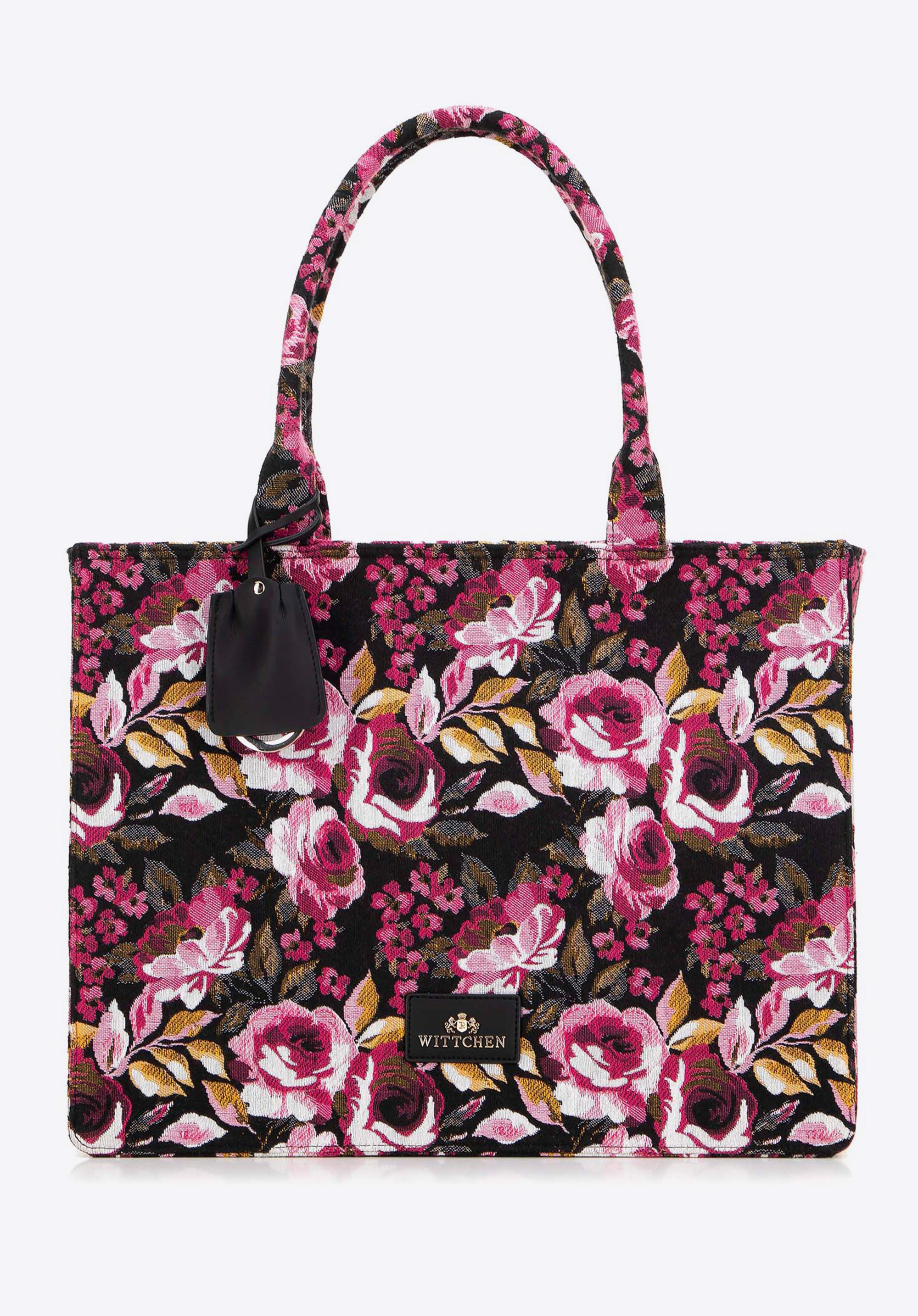 Geantă shopper de damă cu model jacquard, multicolor, 99-4E-500-X10, Fotografie 1