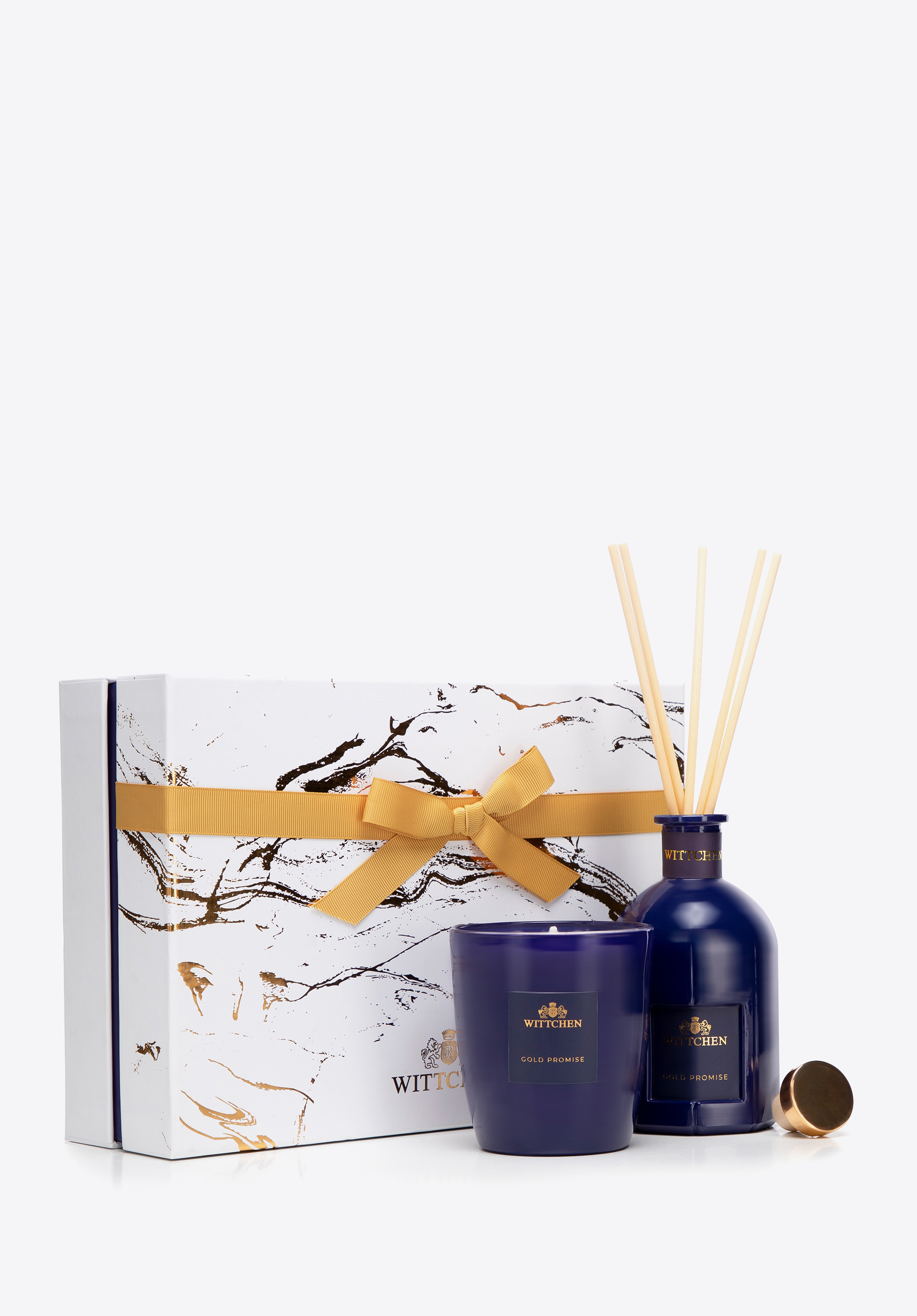 Набір із соєвої свічки та дифузора Gold Promise, , 1-HS-102-7, Фото 1