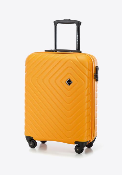 ABS Geometrikus kialakítású kabinbőrönd, narancs, 56-3A-751-11, Fénykép 4