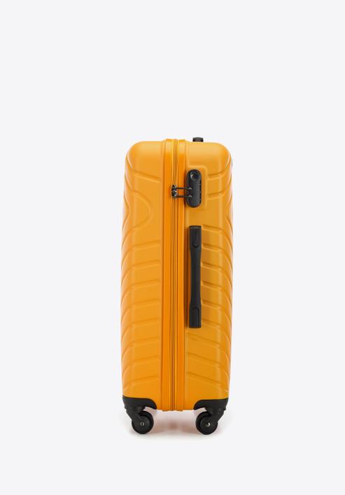 ABS Közepes méretű bőrönd geometriai dombornyomással, narancs, 56-3A-752-55, Fénykép 2