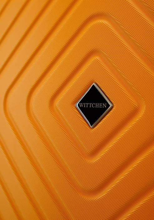 ABS Geometrikus kialakítású kabinbőrönd, narancs, 56-3A-751-11, Fénykép 9