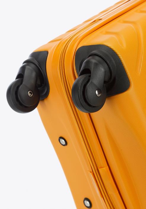 ABS Közepes méretű bőrönd geometriai dombornyomással, narancs, 56-3A-752-55, Fénykép 6