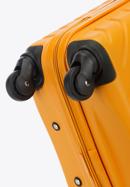 ABS Közepes méretű bőrönd geometriai dombornyomással, narancs, 56-3A-752-11, Fénykép 6