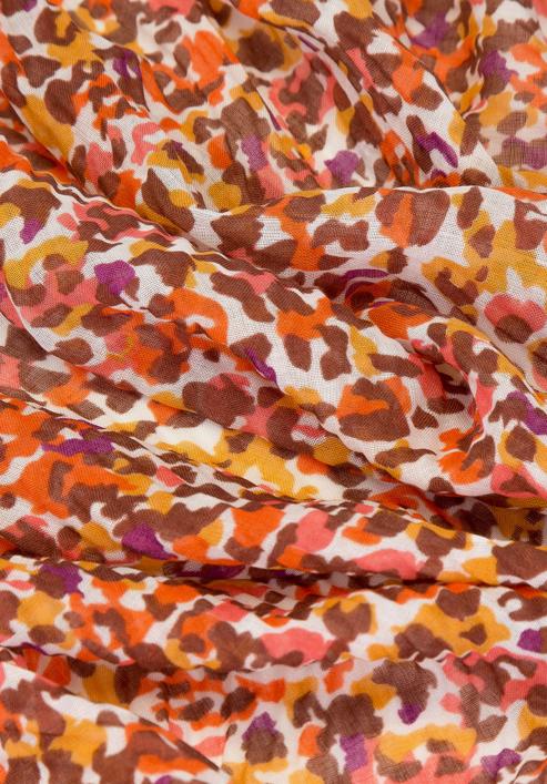 Pettyes redőzött női sál, narancs-barna, 94-7D-X06-4, Fénykép 3