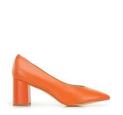 Női bőr magassarkú cipő, narancs, 96-D-501-6-38, Fénykép 1