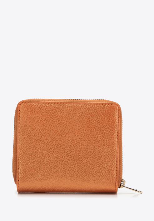 Kisméretű dekoratív női bőr pénztárca, narancs, 14-1-937-1, Fénykép 3