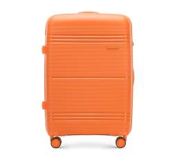 Közepes méretű bőrönd polipropilénből, narancs, 56-3T-142-55, Fénykép 1