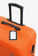 Nagyméretű bőrönd poggyászcímkével, narancs, 56-3A-313-31Z, Fénykép 2