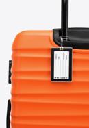 Nagyméretű bőrönd poggyászcímkével, narancs, 56-3A-313-31Z, Fénykép 3