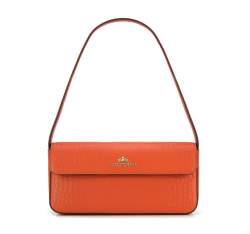 Női bőr bagett táska, narancs, 95-4E-627-6, Fénykép 1