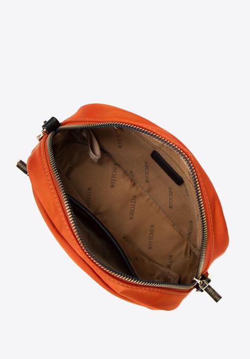 Női nylon crossbody táska elülső zsebbel, narancs, 97-4Y-106-6, Fénykép 3
