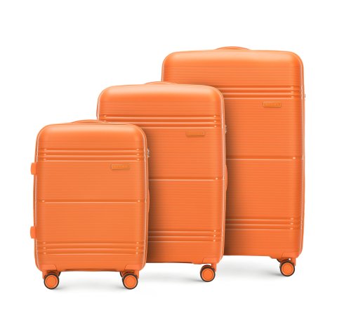 Polipropilén bőröndszett, narancs, 56-3T-14S-10, Fénykép 1