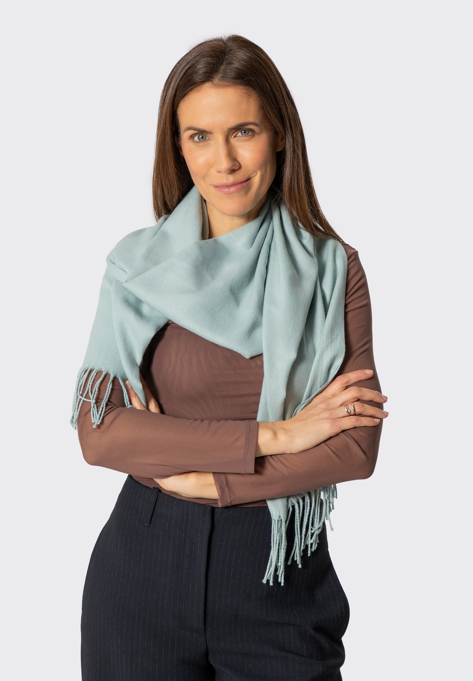 Шарф, небесно-блакитний, 101-7F-100-7, Фото 1