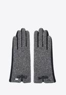 Mănuși de damă cu model melange, negru - alb, 47-6A-006-1X-U, Fotografie 3