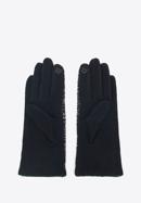 Mănuși de damă din material bucle, negru - alb, 47-6A-005-1X-U, Fotografie 2